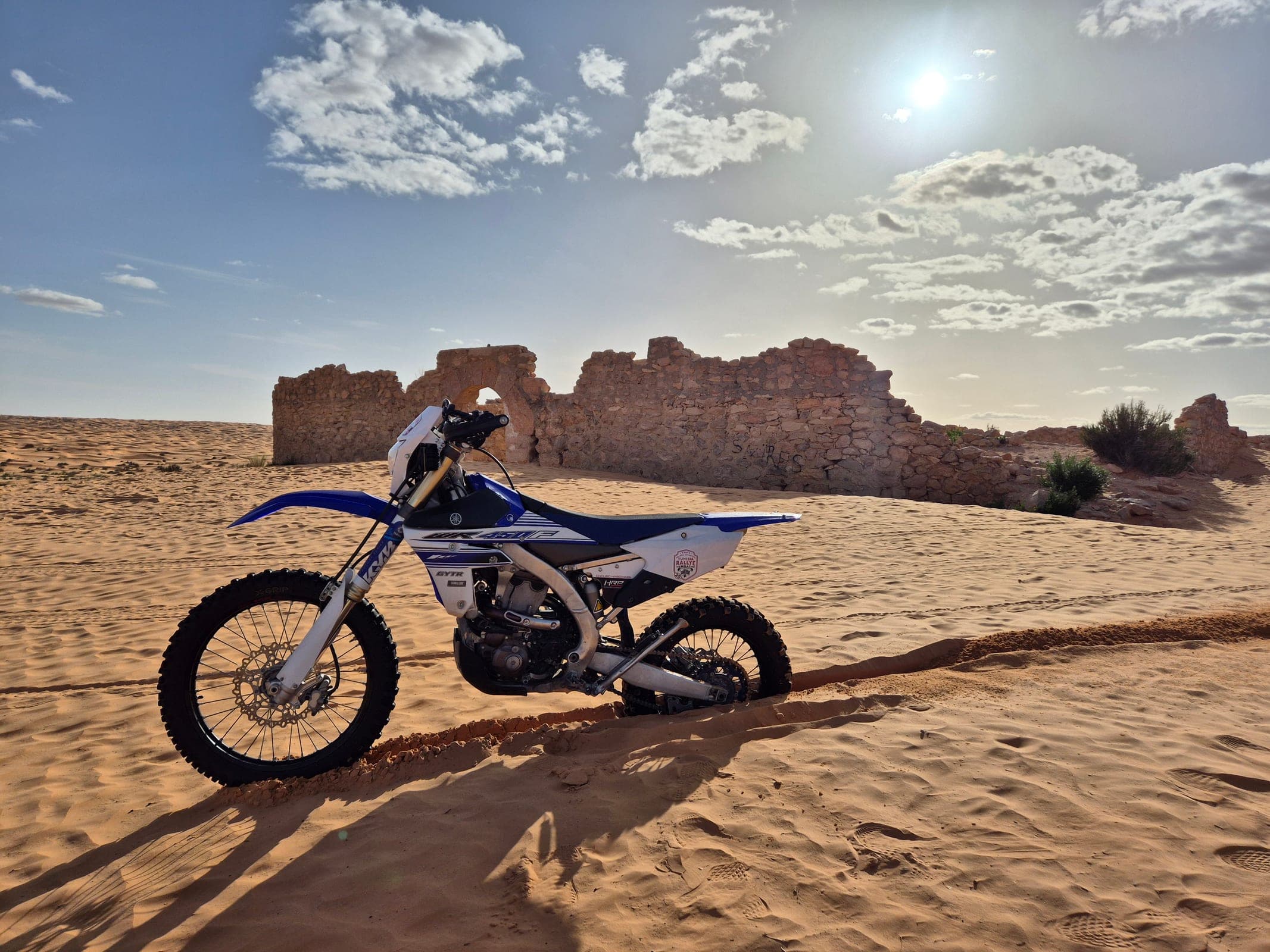 Bike at ancient ruins